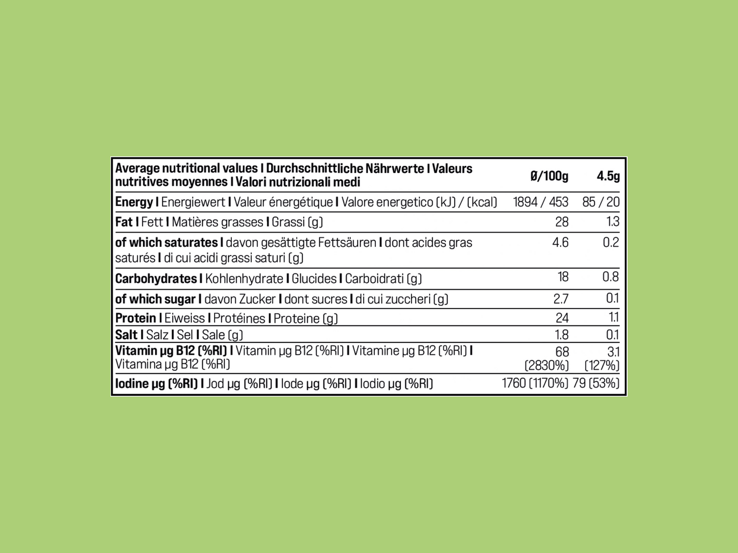Wasabi Seaweed Snack - (5 x 4.5g)