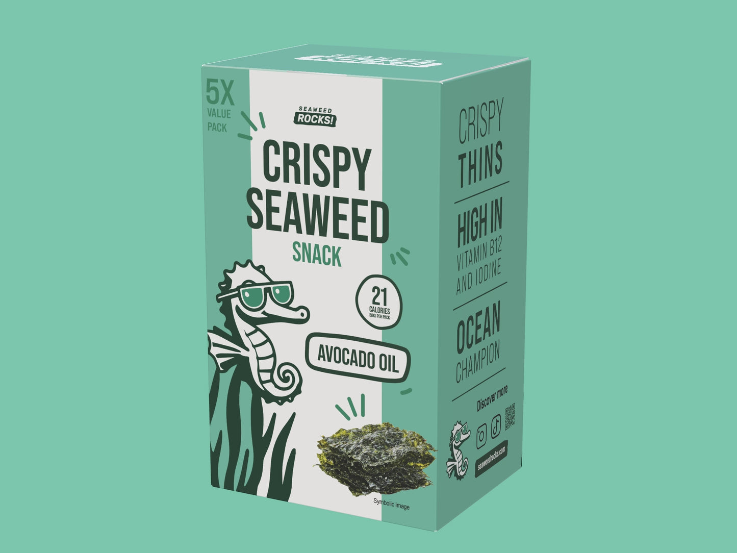 Avocado Oil Seaweed Snack - (5 x 4.5g)